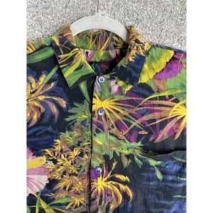 Jams World Shirt Size Small Hibiscus Forest Rayon Made In Hawaii
